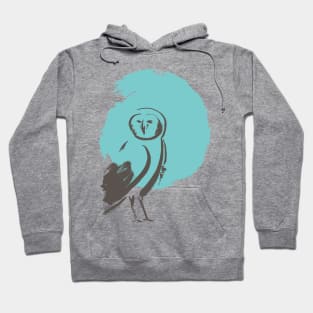 Brush Painted Owl Hoodie